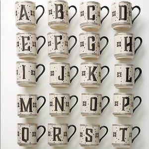 New “K” Anthropologie Subway Tile Letter Mug